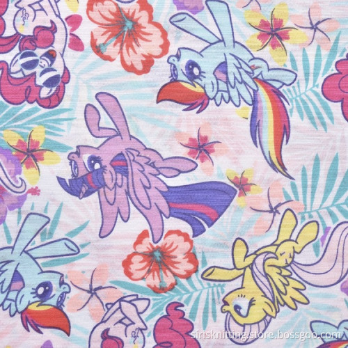 CVC Single Jersey Fabric Custom Printing Fleece Fabric